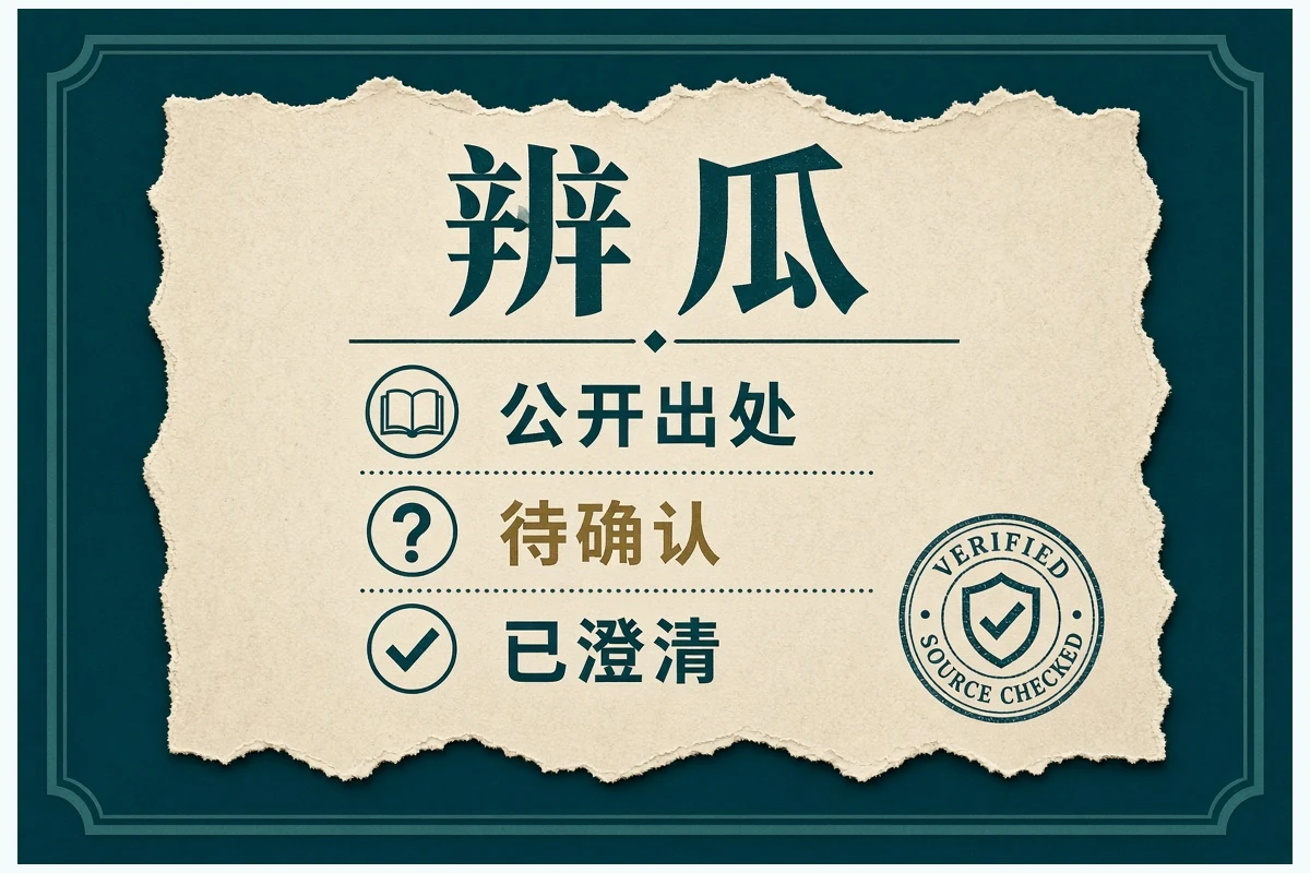 信息核验:公开出处、时间与更正状态